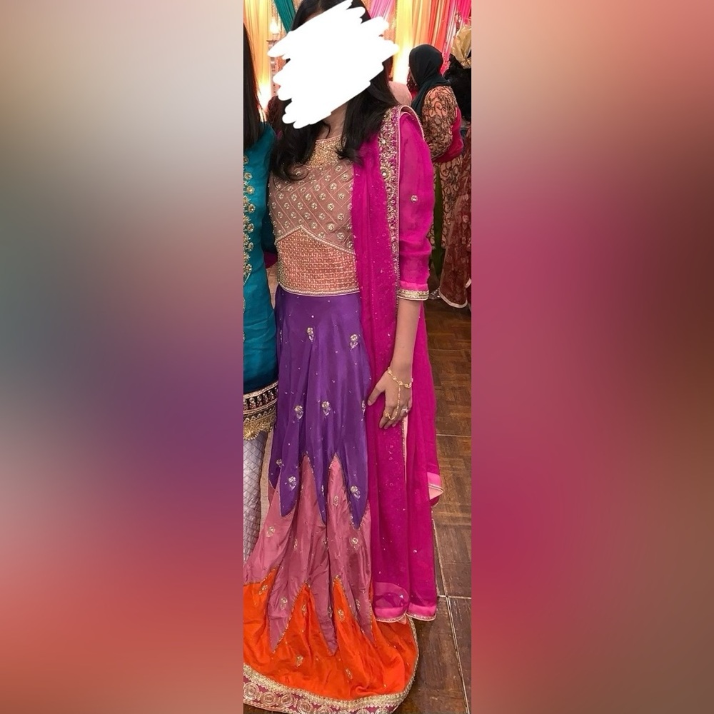 Pakistani Mendhi Event Bridal Lengha